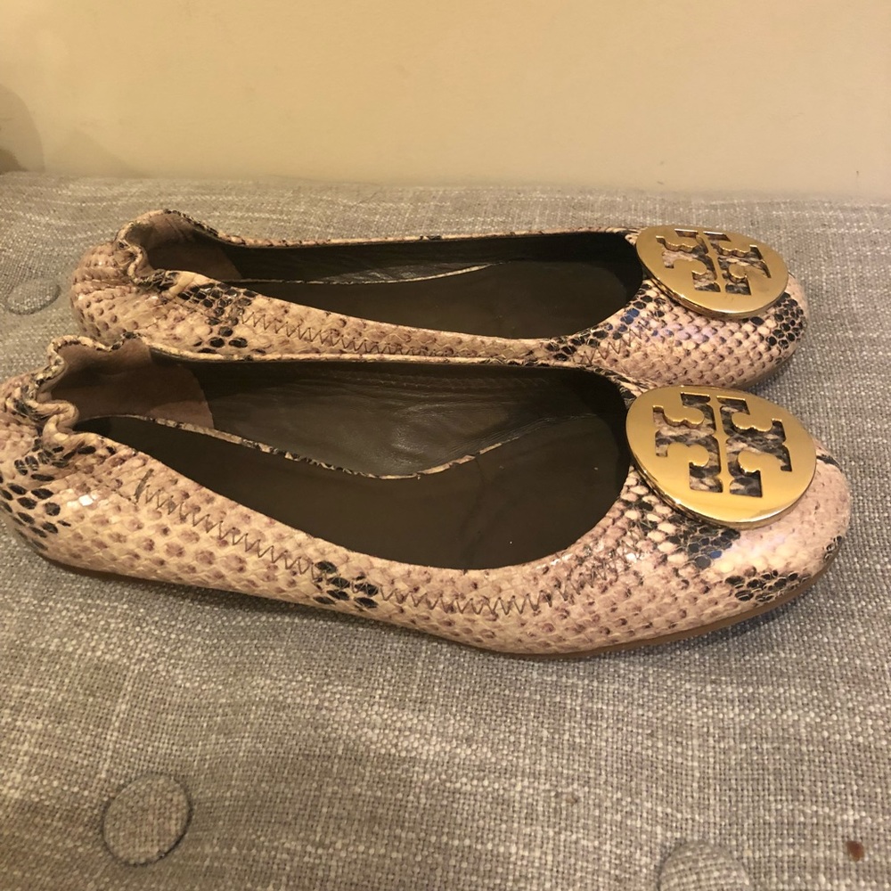 Snake print Tory Burch flats